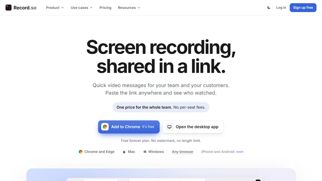 Record.so: Screen Recording Without the 5-Minute Limit