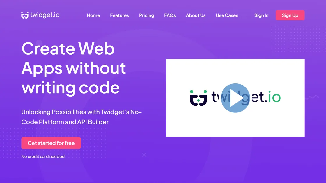 Twidget: A Full Backend Without Writing Backend Code